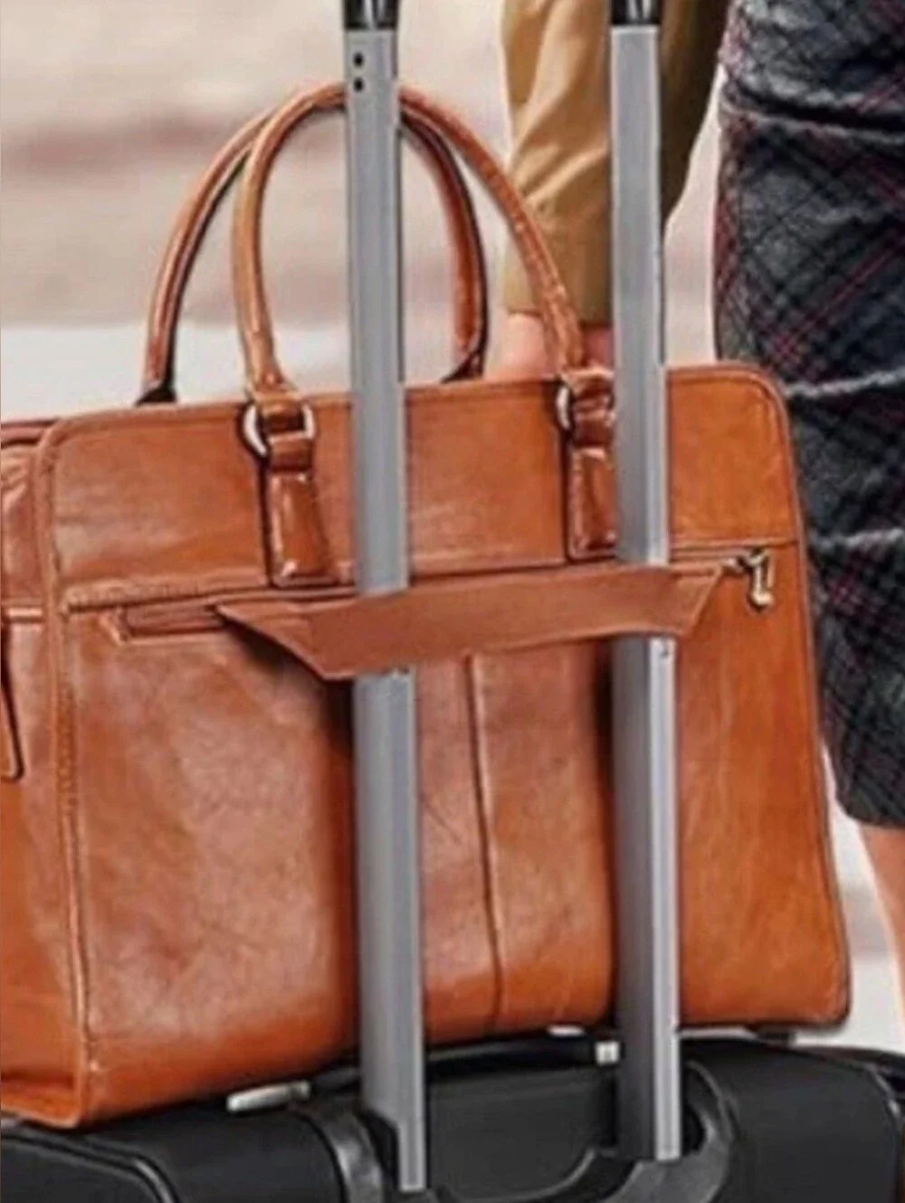 Banuce Genuine Full Grains Italian Leather Briefcase Women / Men Laptop Bag NEW